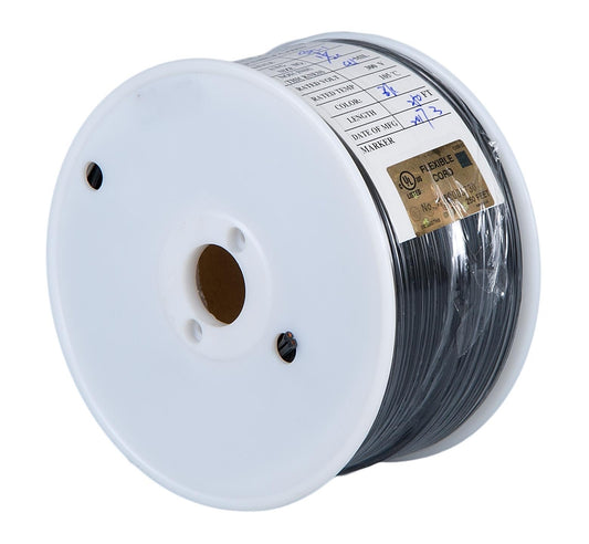 250 ft. Black Color, 18/2 Plastic Lamp Spool Cord - Wire