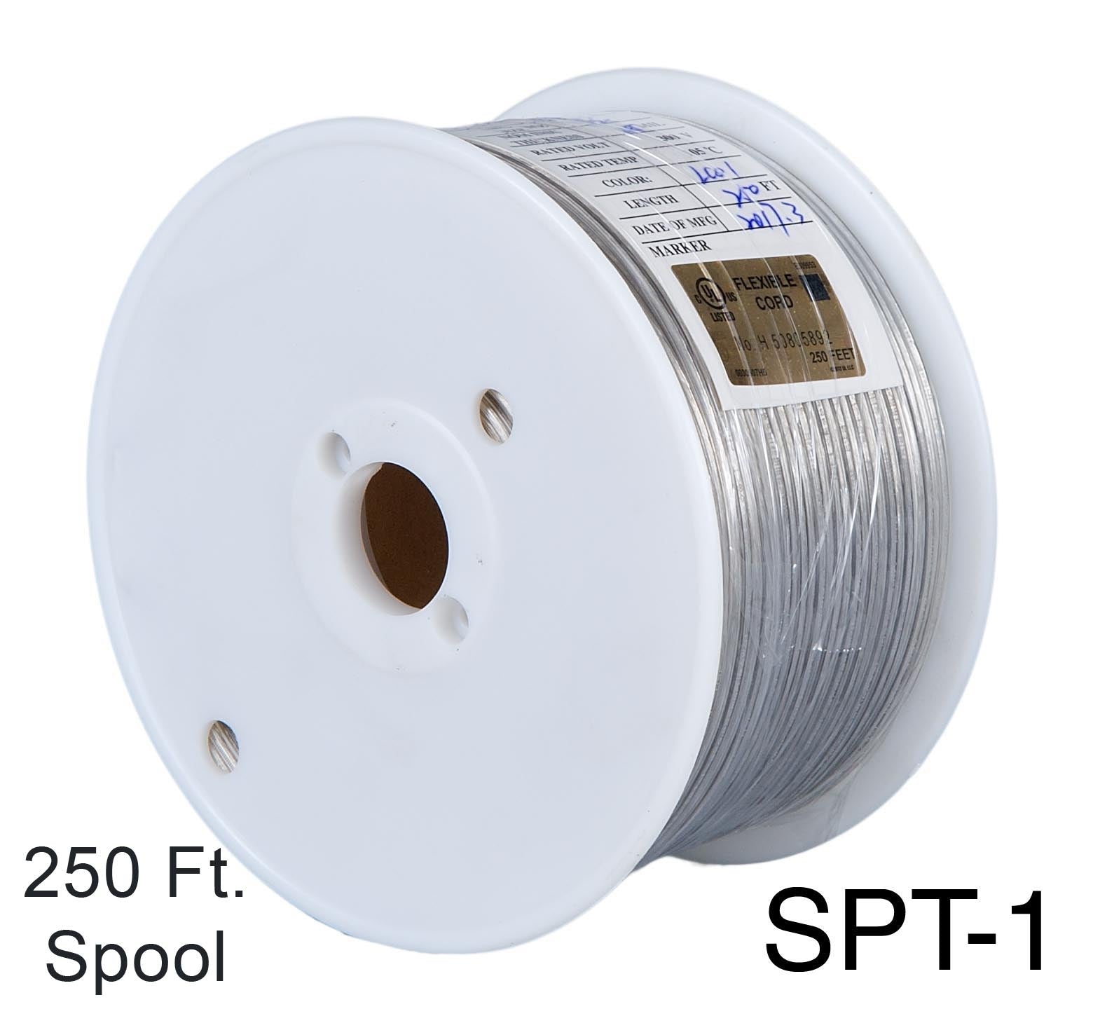 250 ft. White Color, 18/2 Plastic Lamp Spool Cord - Lamp Wire (46601) -  Antique Lamp Supply - Quality Lamp Parts Since 1952