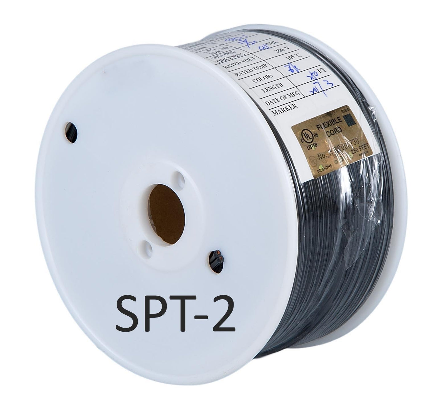 250 Ft. Spool, 18/2, SPT-2 General Purpose, Plastic Covered Lamp Cord - Wire, 105 degree C, 300V - CHOICE of 5 COLORS