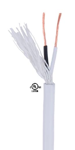 White PVC Covered 2-Wire Medium Duty SVT Spooled Lamp Cord - Wire