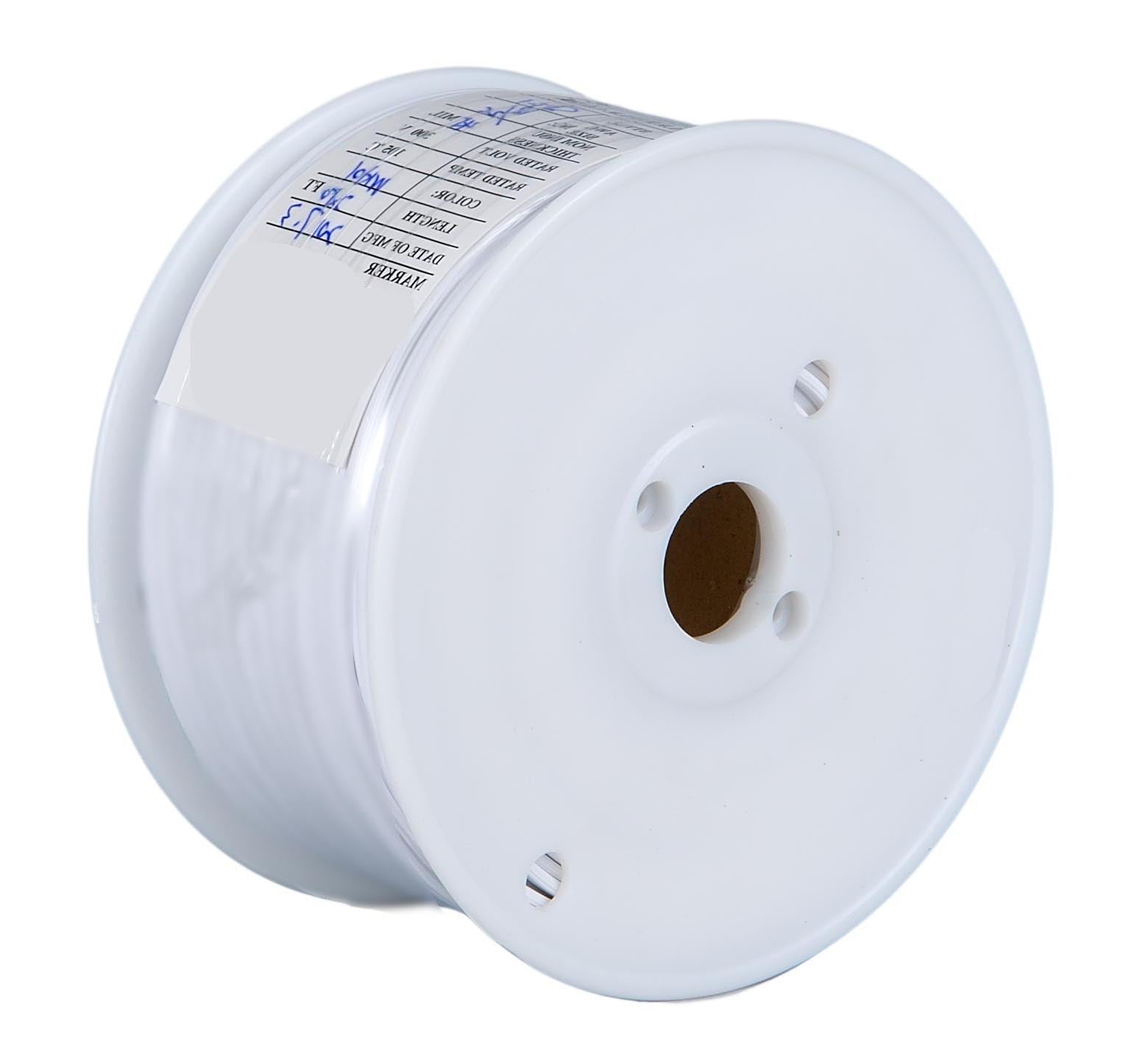 White RAYON Covered, Parallel (18/2) Lamp Cord - Lamp Wire 