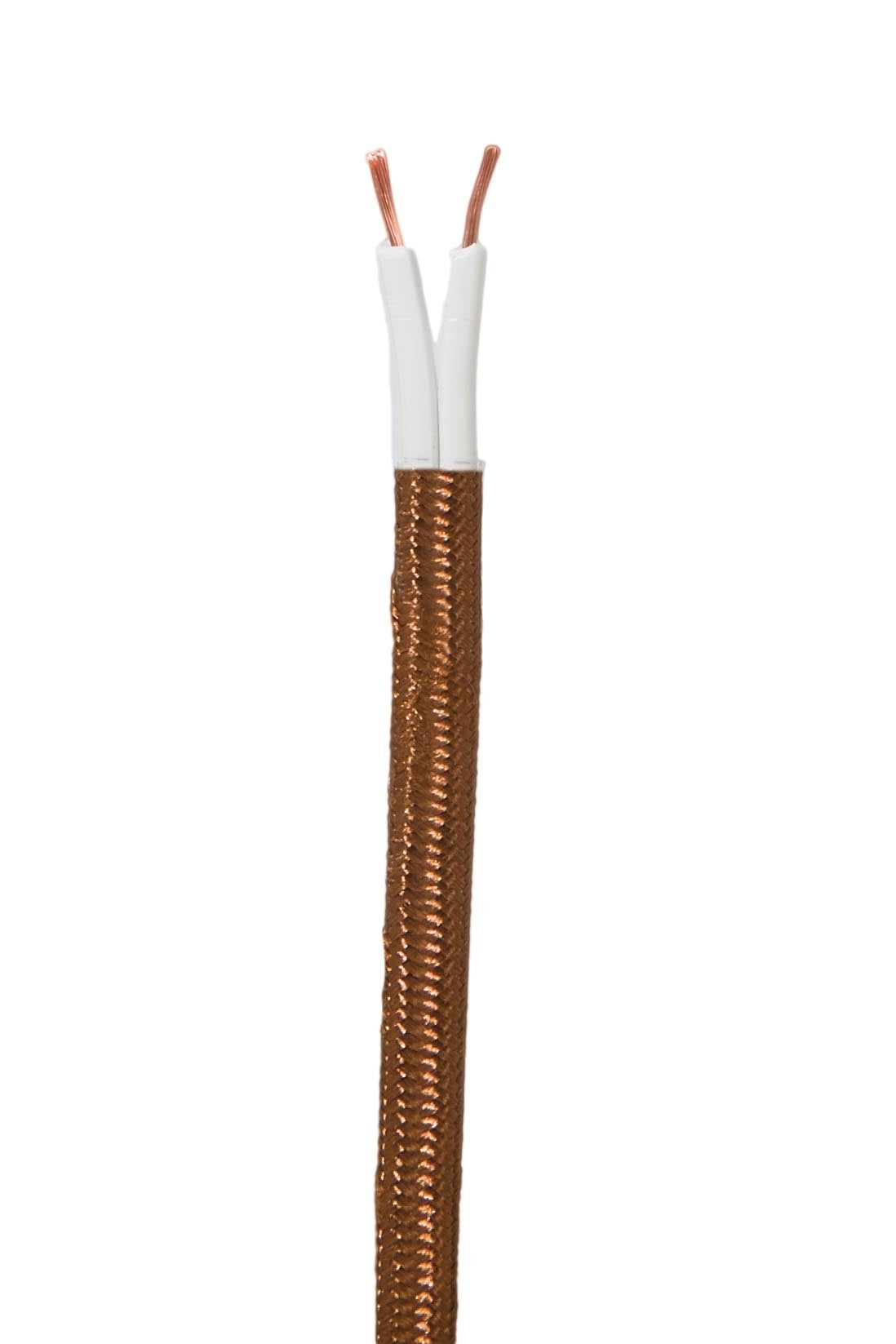 Light Brown 18 Gauge SPT-2 Fabric Parallel Lamp Cord, Choice of Length ...