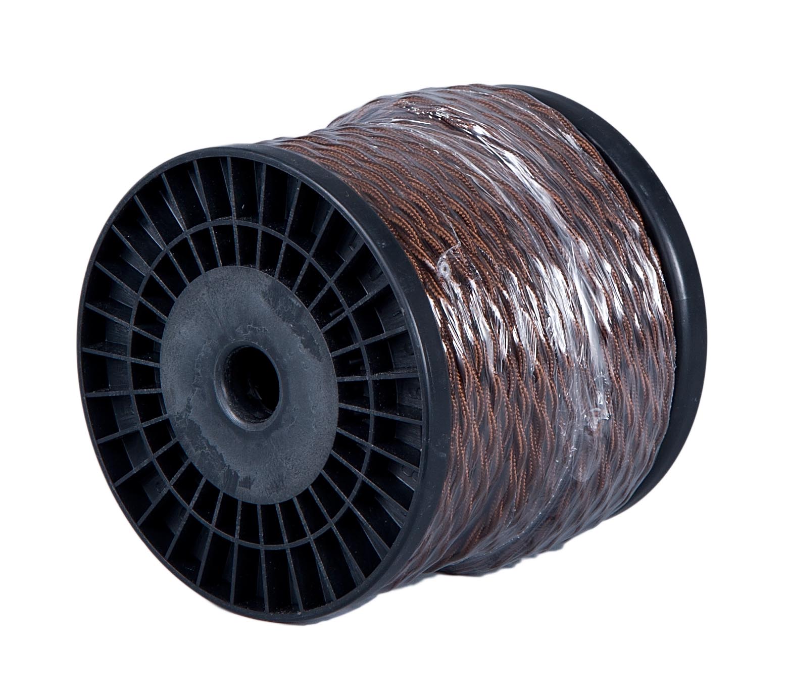 Fabric Covered, Twisted Pair Lamp Cord - Wire, Bulk Spool or By-The-Foot, CHOICE of 2 COLORS
