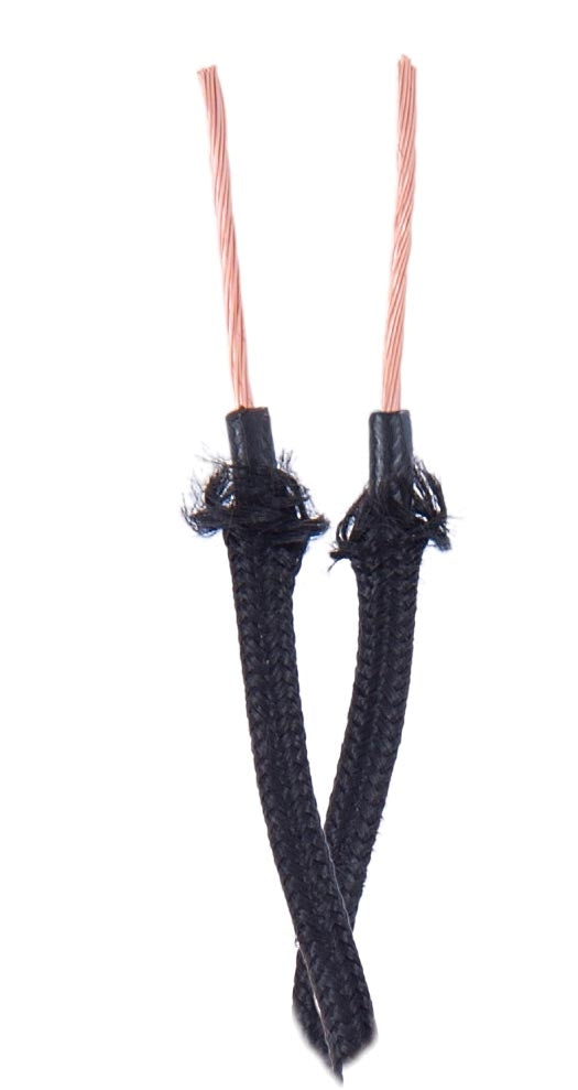 Black COTTON Twisted Pair Lamp Cord - Lamp Wire