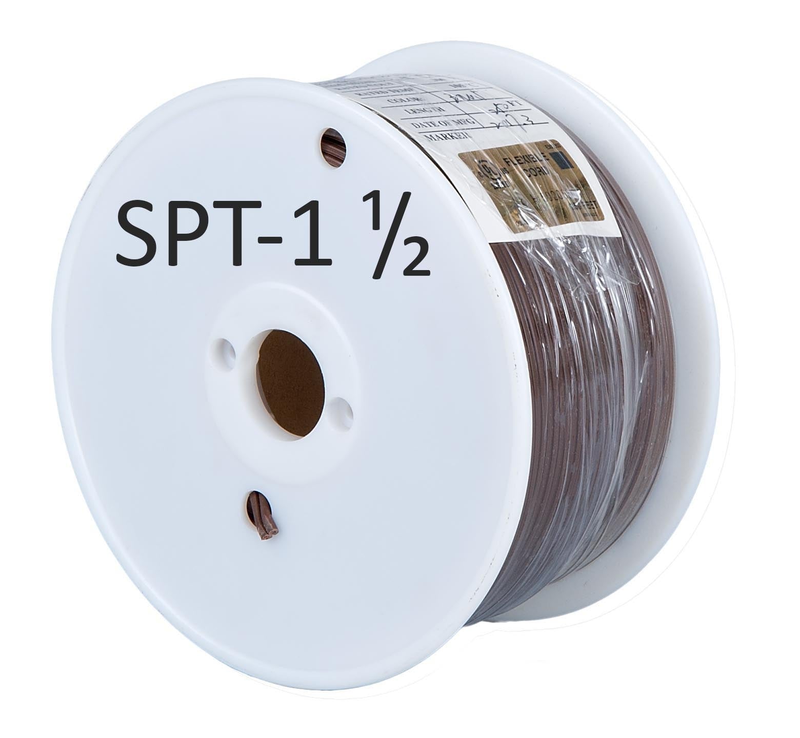 250 Ft. Spool, 18/2, SPT-1 1/2 General Purpose, Plastic Covered Lamp Cord - Wire, 105 degree C, 300V - CHOICE of 5 COLORS