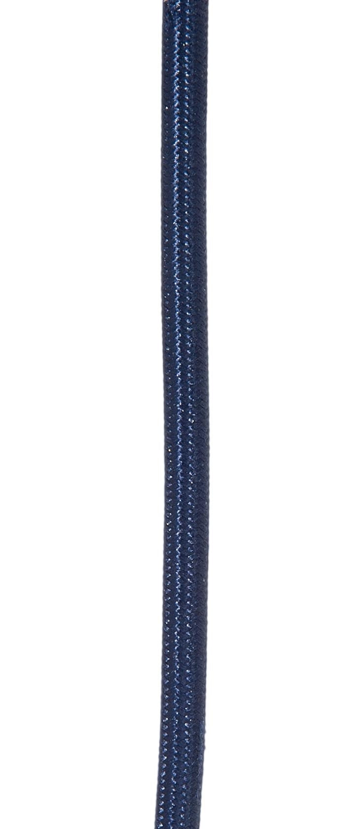 Dark Blue Color, Fabric Covered Parallel Fabric Lamp Cord - Choice of Length 