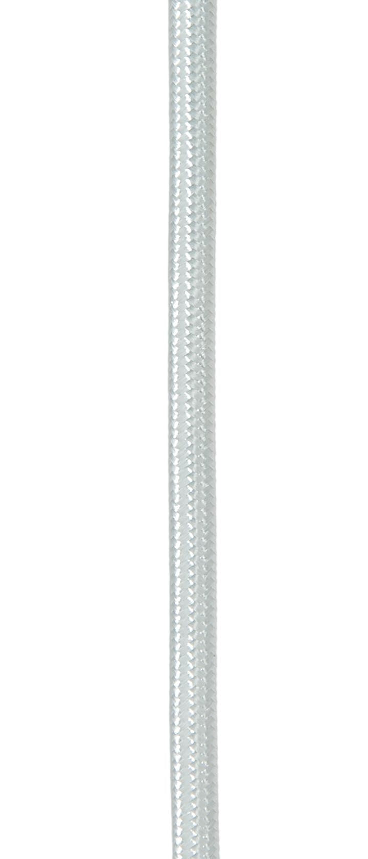SVT-B Silver Color, Fabric Covered Parallel Fabric Lamp Cord - Choice of Length, UL Listed