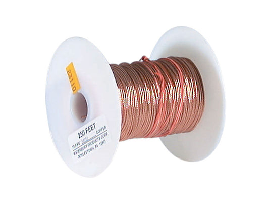 Bare Copper Ground Wire, 18 AWG (single wire), 250 Ft. Spool or 50 Ft. Length