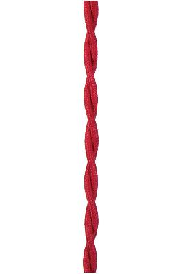 Red Cotton Twisted Pair Lamp Spool Cord - Wire