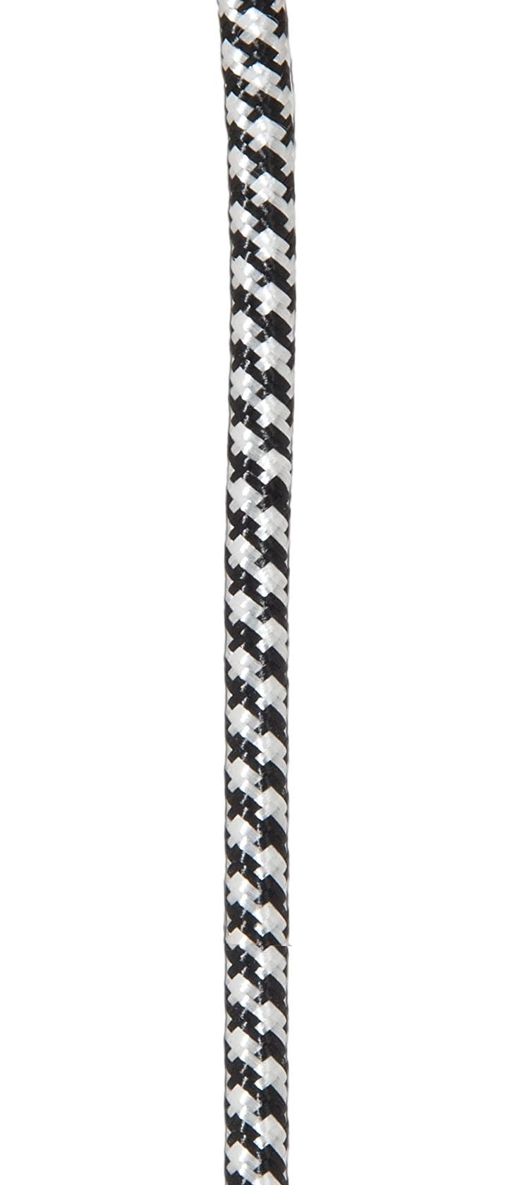 18/3 SVT-B Black and White Hounds-tooth Pattern Rayon Covered Parallel Fabric Lamp Cord - Choice of Length