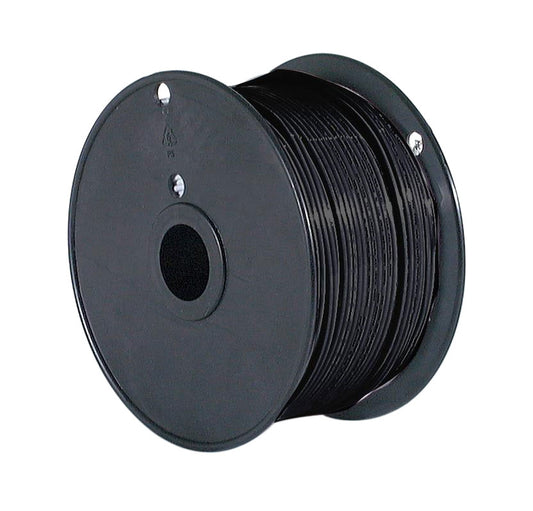 SINGLE WIRE, Black Color, Stranded Plastic Insulated Cord - Wire - Type AWM, 250 Ft. Spool or By-The-Foot