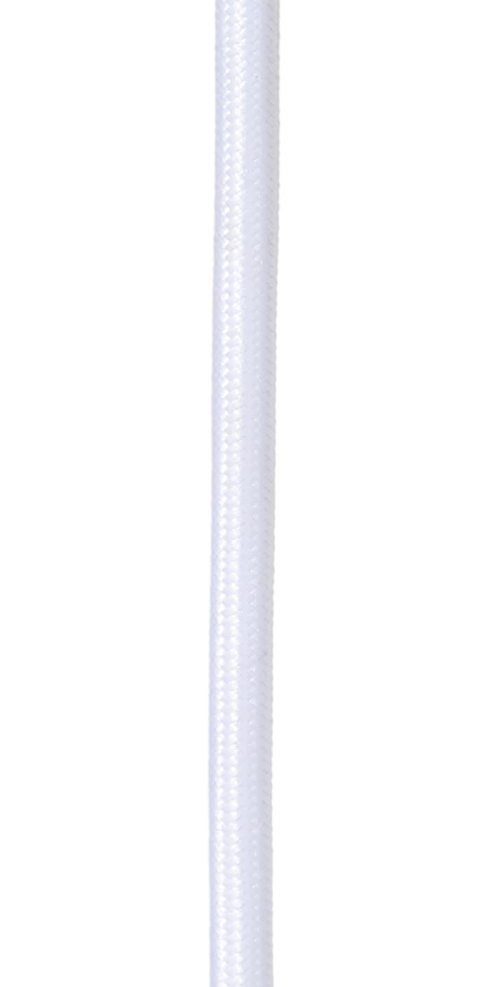 White Color Rayon Covered 18/3 SVT-B Fabric Lamp Cord - Choice of Length