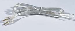 Clear Silver, 18/2 Plastic Covered Lamp Cord - Wire Sets