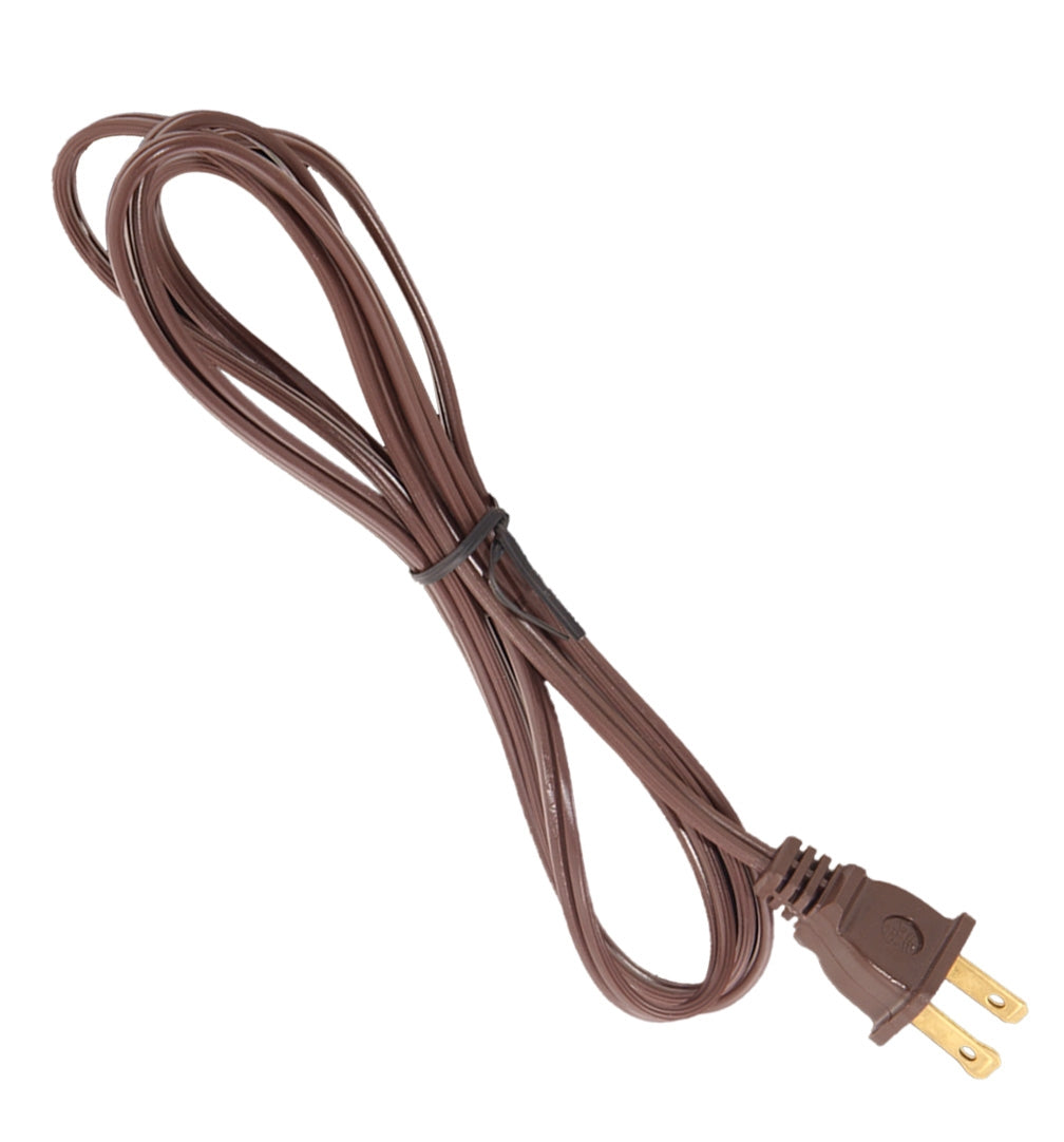 Brown, 18/2 Plastic Covered Lamp Cord - Wire Sets, Your CHOICE 5 LENGTHS