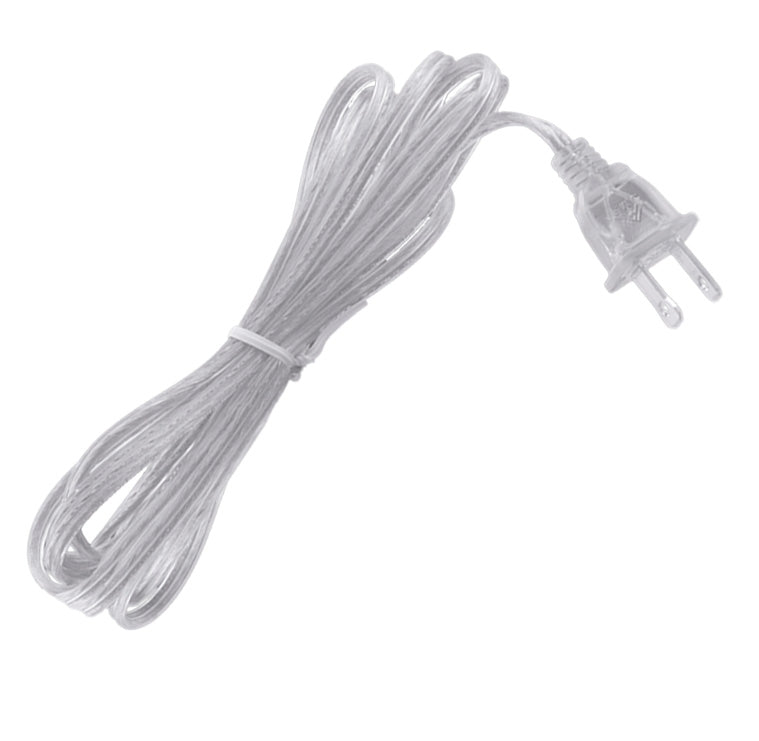 Clear Silver, 18/2 Plastic Covered Lamp Cord - Wire Sets