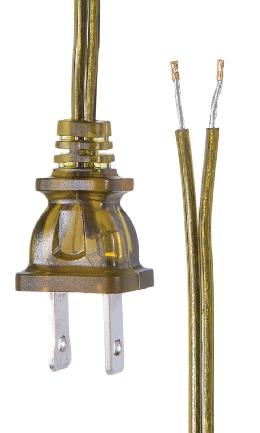 Antique Brass Table Lamp Wiring Kit with Push-Thru Socket