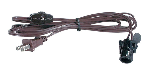 Lamp Cord - Wire Sets with In-line Switch and Candelabra Socket, CHOICE OF 2 COLORS