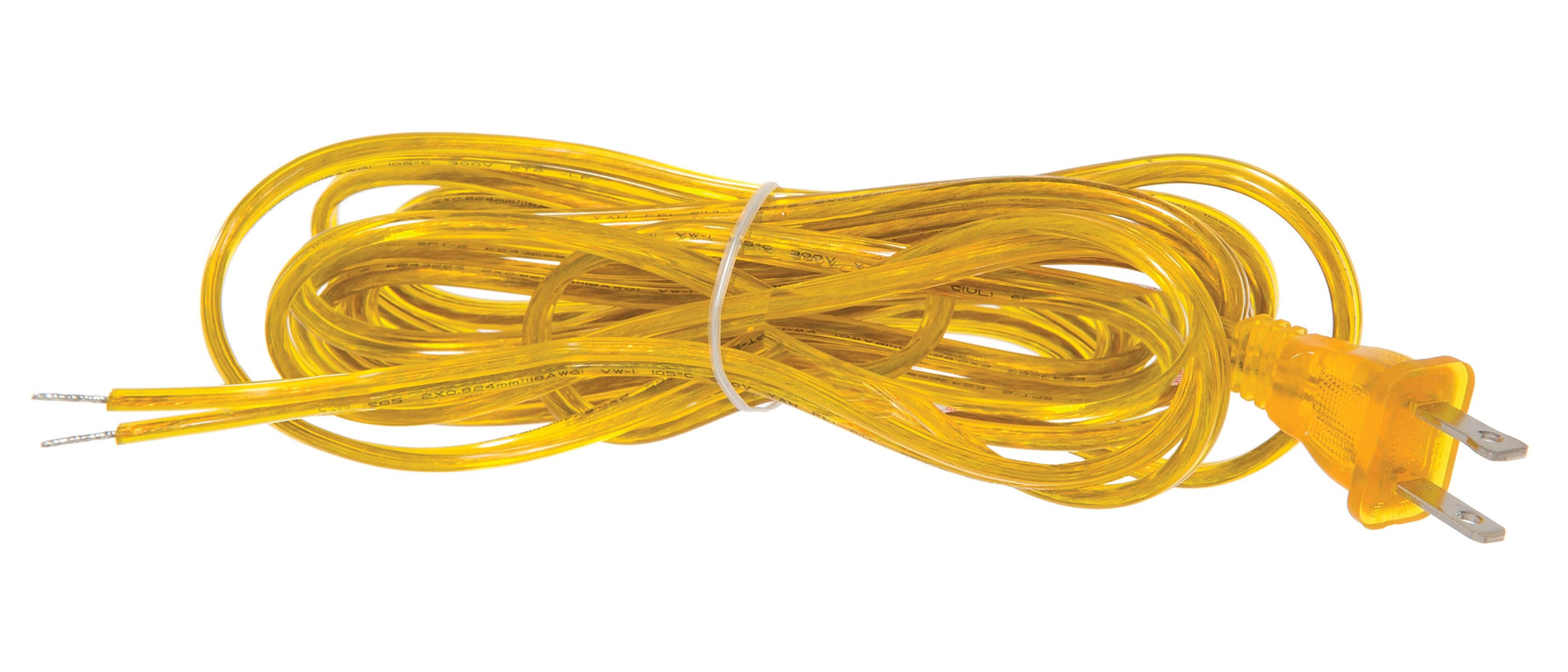 12 Ft. Clear Gold 18/2 SPT-2 Plastic Covered Lamp Cord Set, Tinned