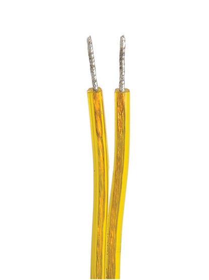 12 Ft. Clear Gold 18/2 SPT-2 Plastic Covered Lamp Cord Set, Tinned