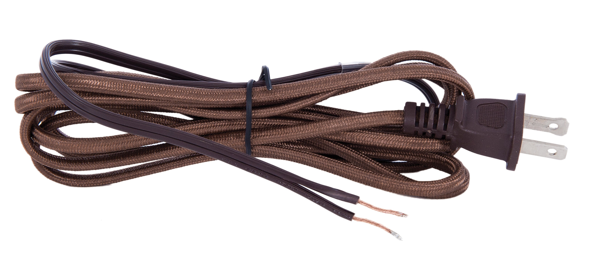 Brown Color RAYON Covered Lamp Cord Set