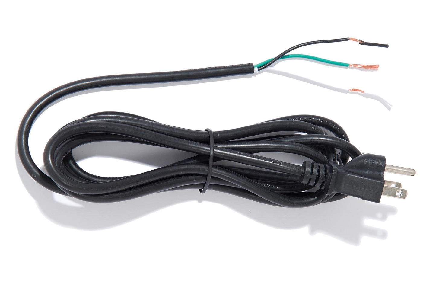 Black 18/3 SVT Cord Set with 3-Prong Polarized Plug Set, Choice of Length