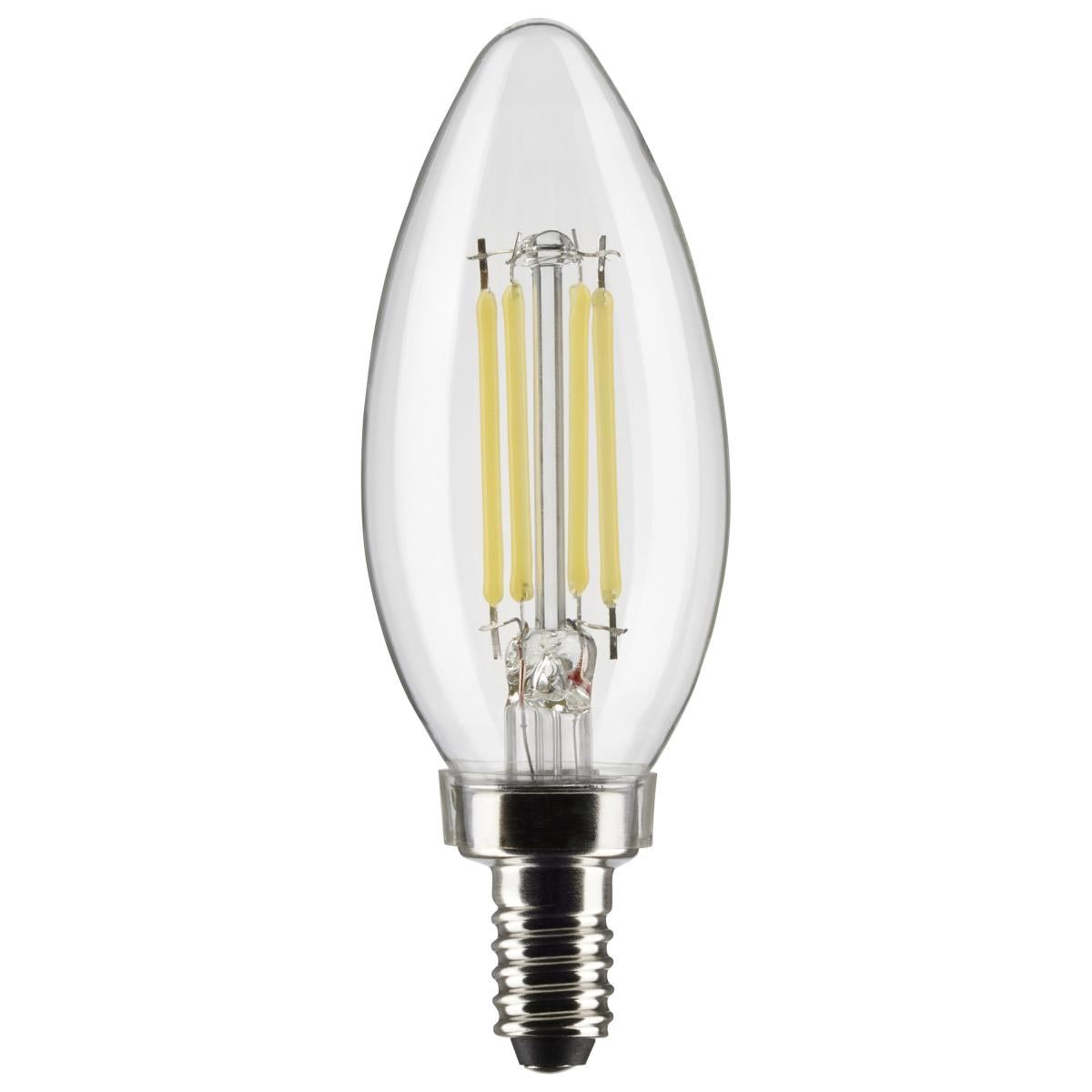 Clear, 60-Watt Equivalent LED Light Bulb, Candelabra E-12 Base B11 Dimmable (47002LED)