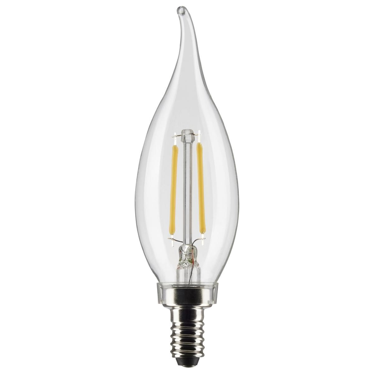 Clear, 25-Watt Equivalent LED Light Bulb, Candelabra E-12 Base CA10 Dimmable (47010LED)