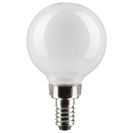 White, 60-Watt Equivalent LED Light Bulb, Candelabra E-12 Base G16.5, Dimmable (47064LED)