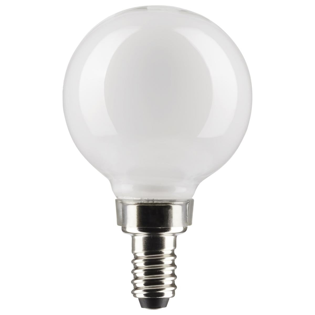 White, 25-Watt Equivalent LED Light Bulb, Candelabra E-12 Base G16.5, Dimmable (47067LED)
