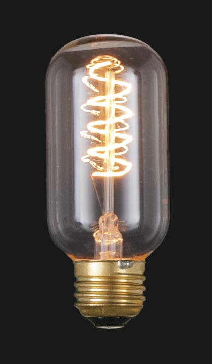Edison Base, Vintage Style Light Bulb with "Spiral" Filament