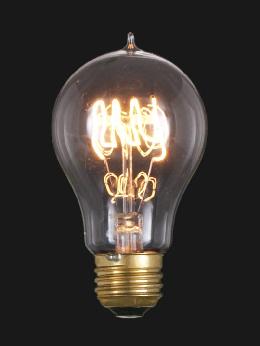 Edison Base, Vintage Style Light Bulb with "Quad Loop" Filament