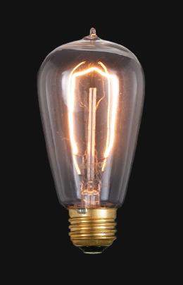 Medium Base Light Bulb, "Hairpin" Filament