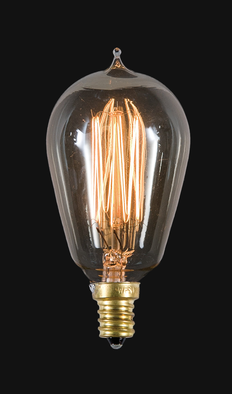 Tall Antique Style 25W Light Bulb Candelabra Base