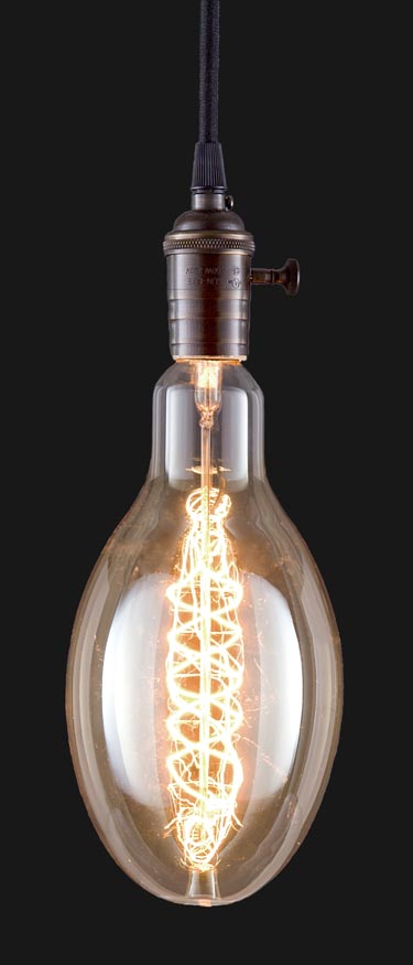Oversized, Vintage Style ED120 Antique Style Light Bulb, 9.5" Ht.