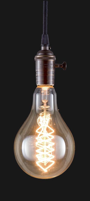 Oversized, Vintage Style A110 Antique Light Bulb, 7.5" Ht.