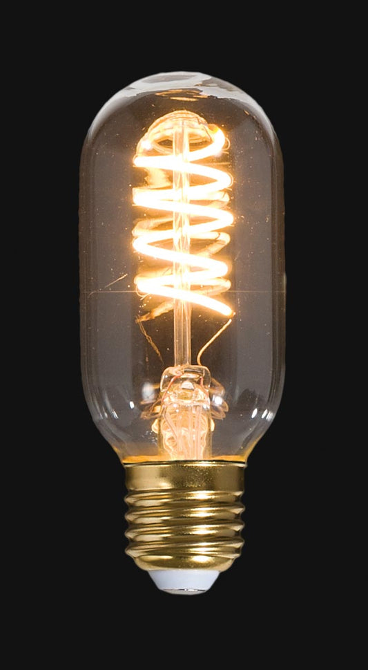 LED Vintage Style Light Bulb, ST14, Medium Size (E26) Spiral Filament