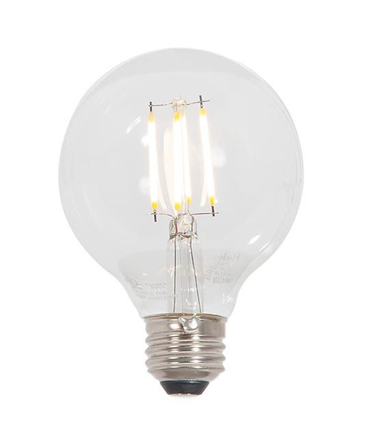 Clear 60 Watt Equivalent Dimmable G25, Medium Base LED Light Bulb