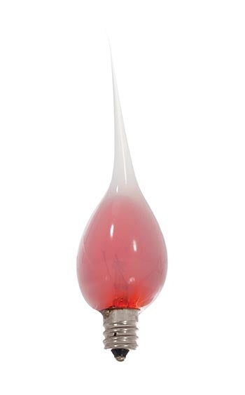 Amber Color Silicone Tip 7 Watt Incandescent E-12 Light Bulb