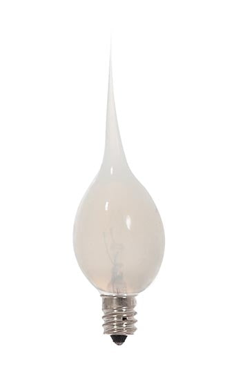 Clear Silicone Tip 7 Watt Incandescent E-12 Light Bulb