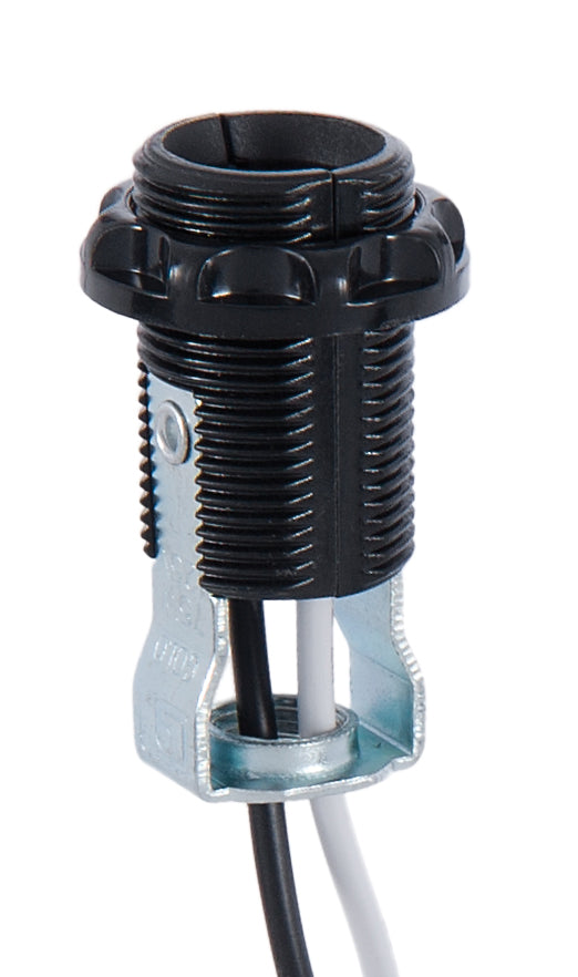 E12 Candelabra Socket With External Threads, Ring, Hickey, & 12