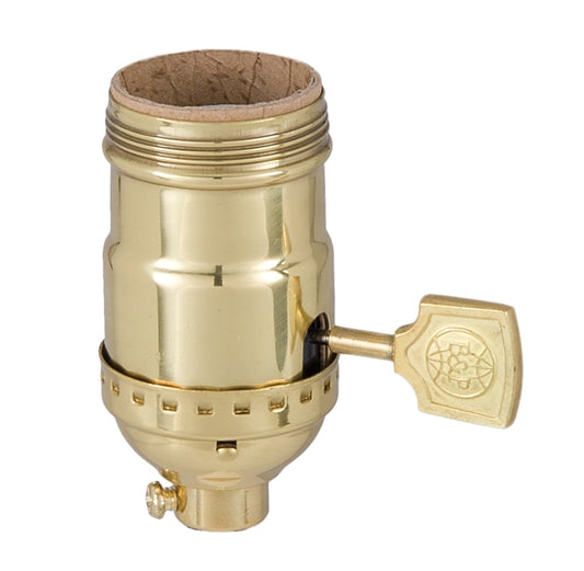 Solid Stamped Brass Socket with Decorative Key