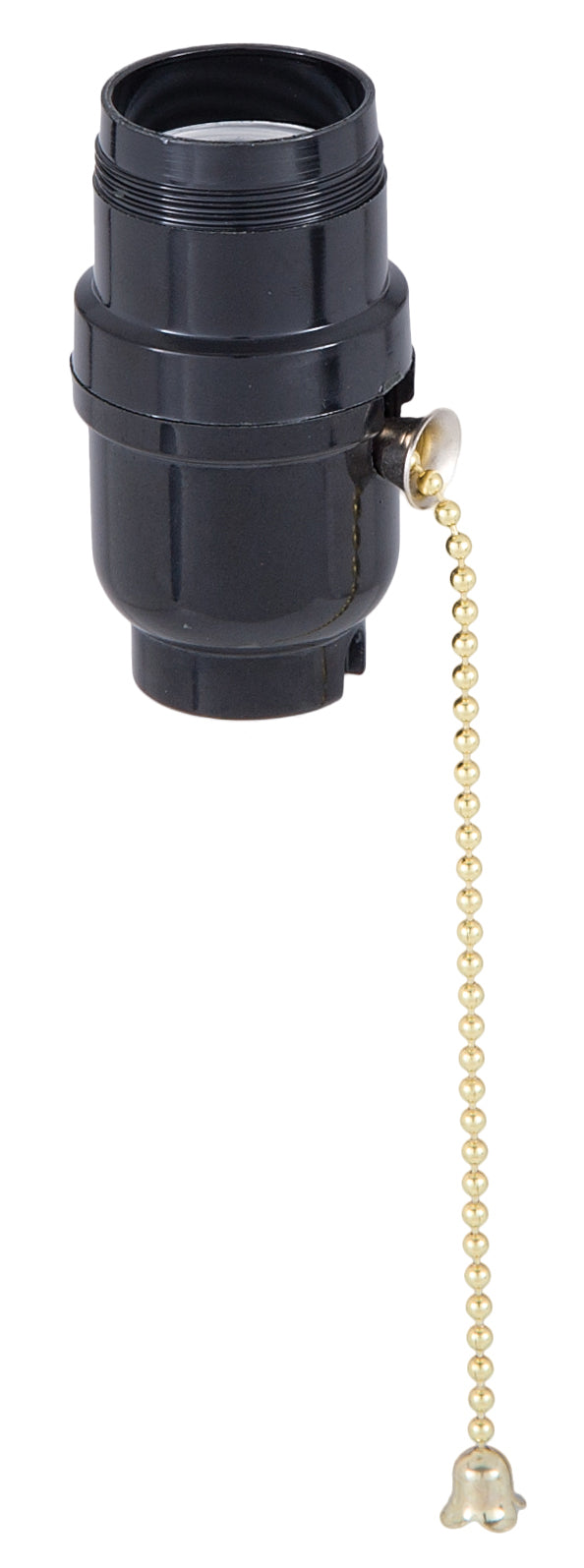 Plastic Pull Chain Socket With Brass Chain and UNO Threads
