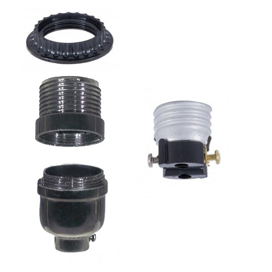 Medium Base, Long Keyless, Phenolic Socket, with Threaded Shell and ...