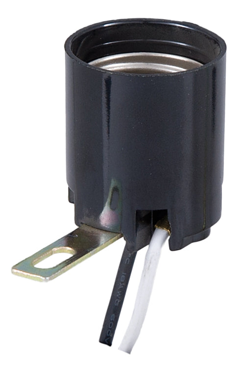 Medium Base Lamp Socket With Side Mounted Bracket and 7" Wire Leads