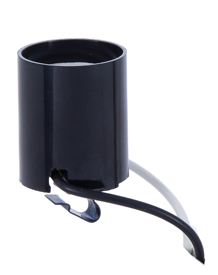 Vertical Snap-In, Medium Base Socket for 6" Pan Fixtures and Comes With 6" Wire Leads