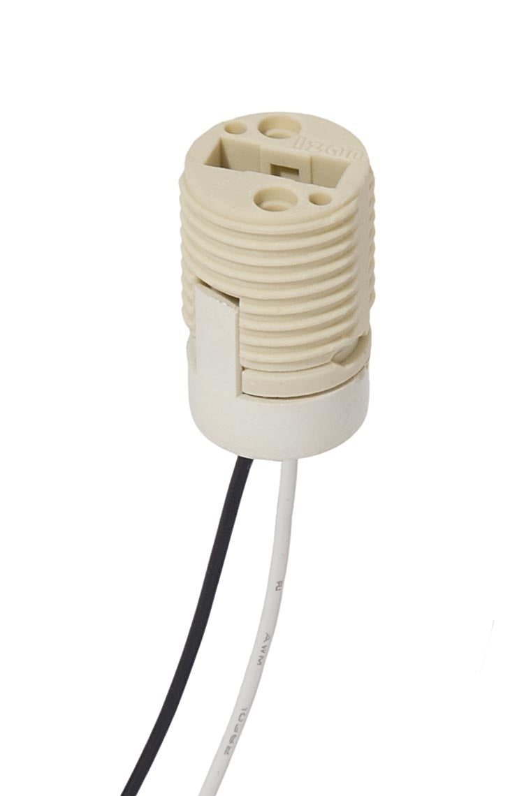 G9 External Threaded Phenolic Socket, 20" Wires, 1/8F Bushing