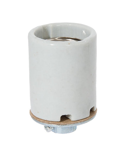 E-26 Keyless Glazed Porcelain Socket, 4KV Pulse Rated, 1/8IPS