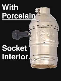 Nickel Plated, Standard Sockets w/Porcelain Interiors