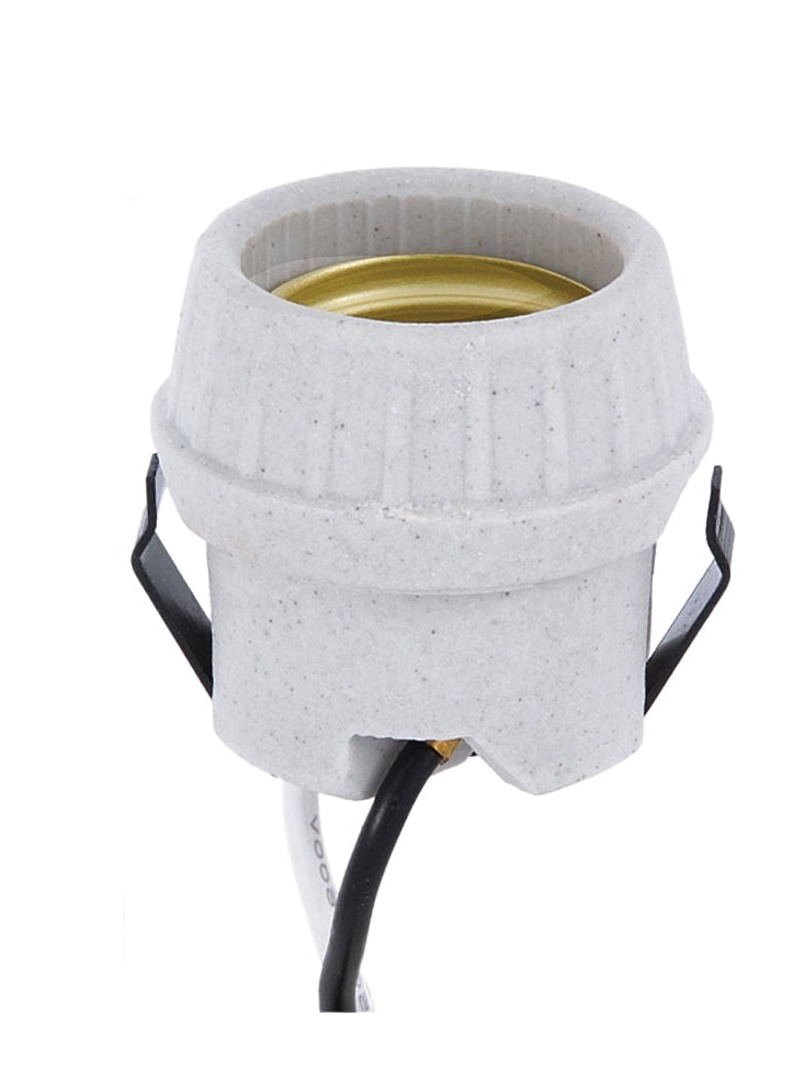 Medium base, U-Clip Snap-In Porcelain Keyless Fixture Socket with 8.5 ...