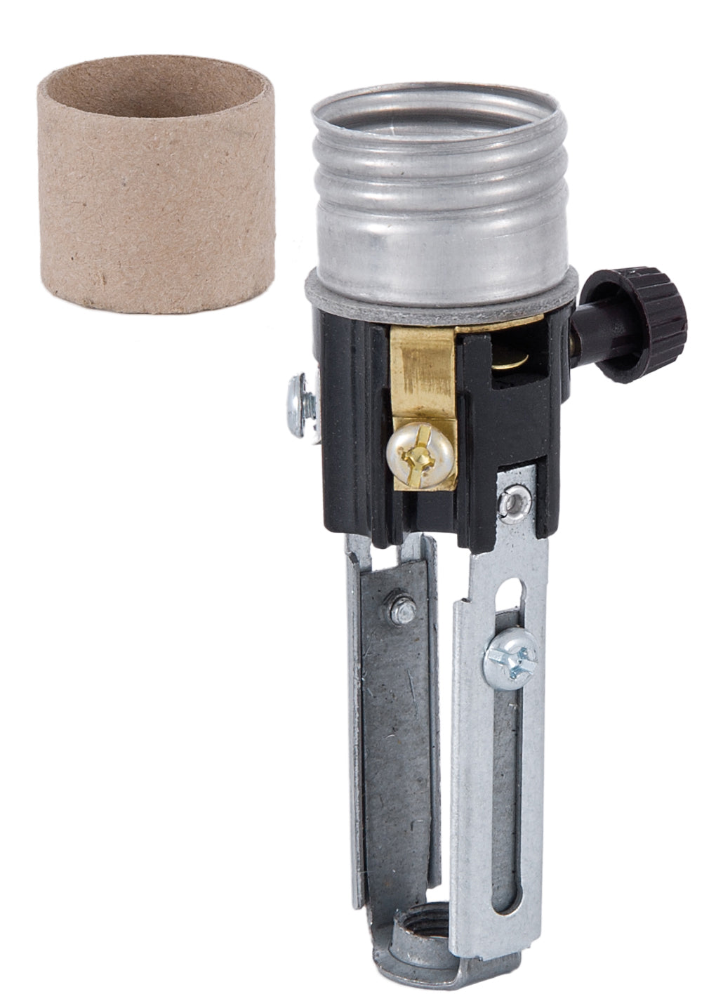Medium Base, Adjustable Height (4" to 5-1/2"), On/Off Turn-knob Candle Socket